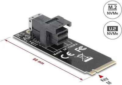 Produktbild von DELOCK Adapter M.2 Key M zu SFF-8643 NVMe 2260