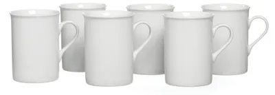 Kaffeebecher-Set Bianco, 6 Stück, 300 ml, weiß, Porzellan