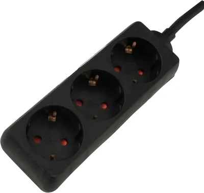 Zdjęcie produktu dla Unitec 44533 - gniazdo podwójne na stół - 3-gniazdowe - 5 m - kabel H05VV-F 3G1.5 mm² - czarne