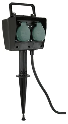 Immagine prodotto di Presa da giardino/puntale da terra Inter-Union, 4 vie, IP44 (e accessori per puntale da terra)