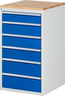 Produktbild von Rau Schubladenschrank L7.6, B580xT650xH1035mm, B-Top-25mm, 6x Schublade-TA
