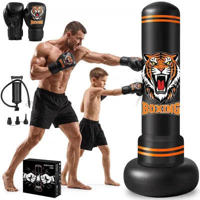 Obrázok produktu pre Nafukovacia boxerská lopta s rukavicami a pumpou, 190 cm