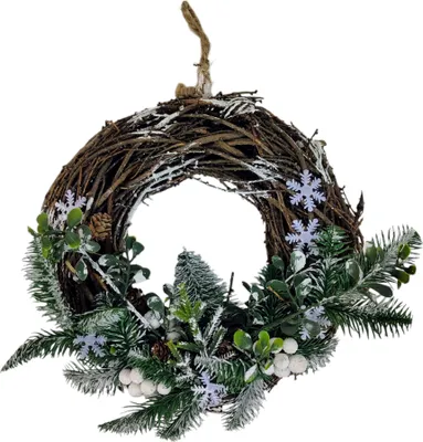 Produktbild von Weihnachtskranz Türkranz Weidenkranz mit Tannenzapfen 30cm