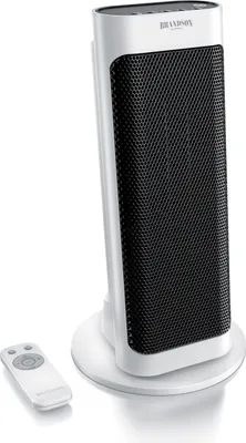 Produktbild von Brandson 2000W Keramik Heizlüfter mit Fernbedienung, 80° Oszillation, Überhitzungsschutz, Automatische Abschaltung, Umkippschutz, 1-7h Timer, 2 Leistungsstufen, Weiß