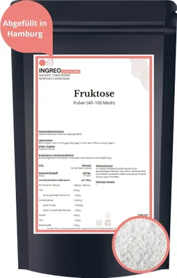 Produktbild von Fruktose  Pulver (40-100 Mesh) – 1kg