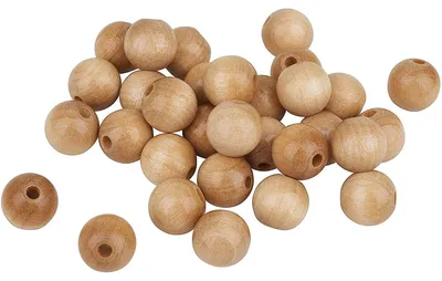 Immagine prodotto di Perline di legno resistenti al sudore e alla saliva Meyco 30 pezzi da 12 mm naturali