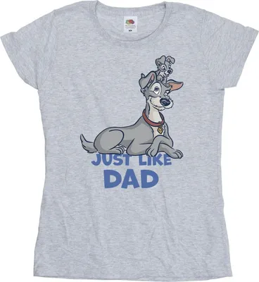 Produktbild von Disney - "Lady And The Tramp Just Like Dad" T-Shirt für Damen BI26177 (L) (Grau)