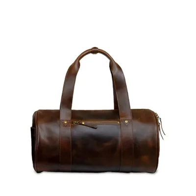 Produktbild von Buckle & Seam Leder Duffle Bag Chap - Braun / Dots