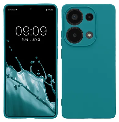 Produktbild von kwmobile Handyhülle für Xiaomi Redmi Note 13 Pro 4G Hülle - weiches Handy Silikon Case - Schutzhülle Cover - Petrol matt