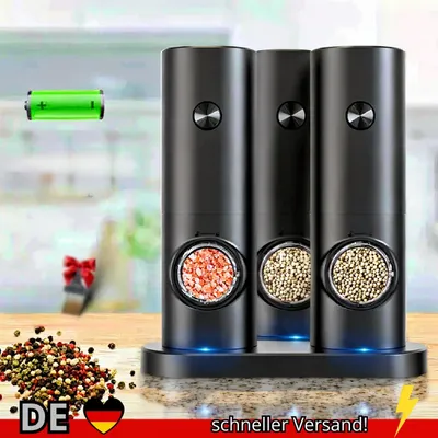 Produktbild von Elektrische Pfeffermühle & Salzmühle Automatik mit Basis