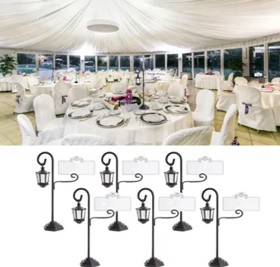 Produktbild von Tischkartenhalter auf Augenhöhe Atmosphäre wiederverwendbare Dekoration Street Lampe-Form Table für Party