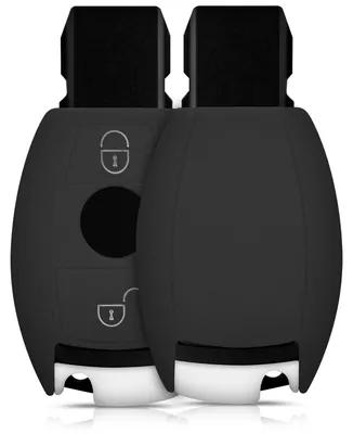 Image de Étui pour clé kwmobile pour clés de voiture Mercedes-Benz à 2 boutons (Keyless Go uniquement) - Étui en silicone pour clé de voiture - Protection pour clé