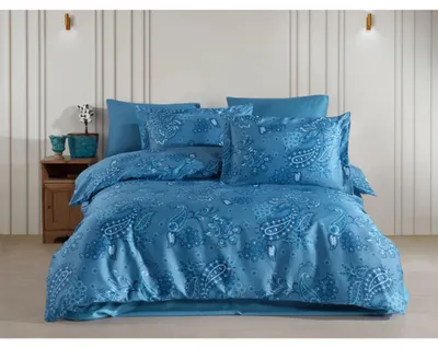 Imagen del producto de Juego de sábanas de satén, 140x200 cm, funda de almohada 70x90 cm, diseño Margarita