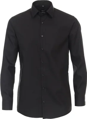 Produktbild von VENTI Herren Businesshemd Extralanger-Arm 69er Kent Modern-Fit Schwarz 43