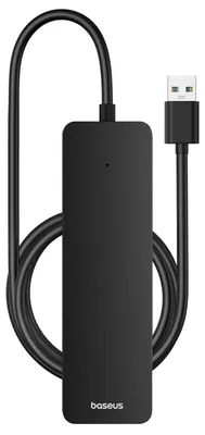 Zdjęcie produktu dla Hub USB-A 4-w-1 UltraJoy Lite - 100 cm - Stacja dokująca - Czarny