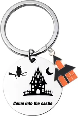 Produktbild von INF Halloween-Schlüsselanhänger, Edelstahl-Cartoon-Eulenschloss-Schlüsselanhänger