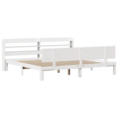 Produktbild von Bettgestell mit Kopfteil ohne Matratze Weiß 200x200 cm