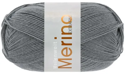 Produktbild von Lana Grossa - Meilenweit 100g Merino Extrafine uni 2452 mausgrau