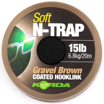 Produktbild von Korda N-Trap Soft 20m Vorfachschnur, Tragkraft:15lbs/6.8kg, Farbe:Gravel (Kies)
