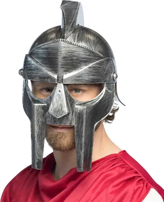 Immagine prodotto di Elmo da gladiatore romano per adulti argento - taglia unica