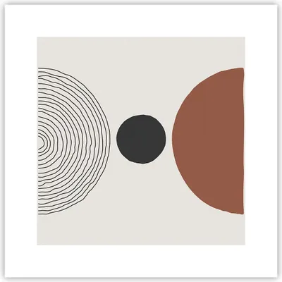 Produktbild von Poster - Poster ohne Rahmen - Figuren Formen Geometrie - 30x30 cm - Wand Bild - Wanddeko - Wandbilder - Kunstposter - Wandposter - Bilder - Kunstdruck - Wanddekoration - Wandbild - P2XAC30x30-4965