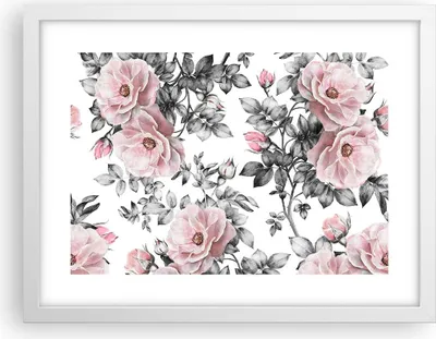 Produktbild von Gerahmtes Poster - Weißer Rahmen - Blumen Blätter Pflanze Rose - 40x30 cm - Wand Bild - Wanddeko - Wandbilder - Wandposter - Bilderrahmen - Bilder - Kunstdruck - Wandbild - P2WAA40x30-2952