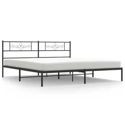 Obrázek produktu pro vidaXL Postel s čelem kovová černá 180x200 cm