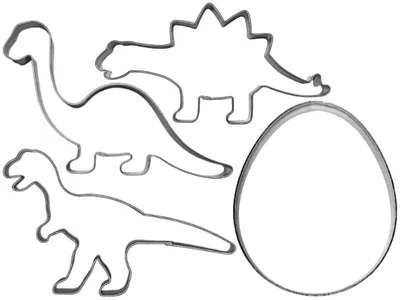 Produktbild von EkoForemki Ausstecher Set Dinosaurier mit Ei 4 Stück