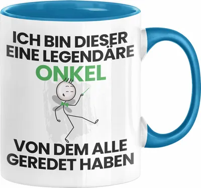 Produktbild von Onkel Geschenk Tasse Lustige Geschenkidee Geburtstag für Onkel Ich Bin Dieser Legendäre Onkel Von Dem Alle Geredet Haben Kaffee-Becher (Blau)
