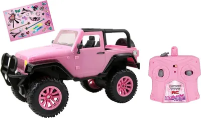Immagine prodotto di Dickie Toys RC Pink Driverz Jeep Wrangler, auto telecomandata, auto RC, auto giocattolo, auto da corsa, rosa, 251106003