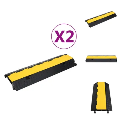 Obrázek produktu pro vidaXL Kabelové mosty se 2 kanály 2 ks 100 cm guma - Dopravní značky