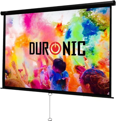 Produktbild von Duronic MPS90 Leinwand | 4:3 Rolloleinwand 90" Zoll 183 x 137 cm | Heimkino mit 4K Full HD 3D | Gain 1.0 | Projektionsleinwand für Decken und Wandmontage | Beamerleinwand für Büro und Präsentationen