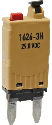 Obrázok produktu pre Mini istič 12-24V 5A s resetovacím tlačidlom, svetlohnedý