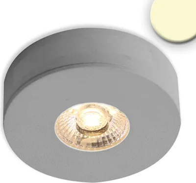 Produktbild von ISOLED LED Ein- und Unterbauleuchte MiniAMP alu gebürstet, 3W, 24V DC, warmweiß, dimmbar