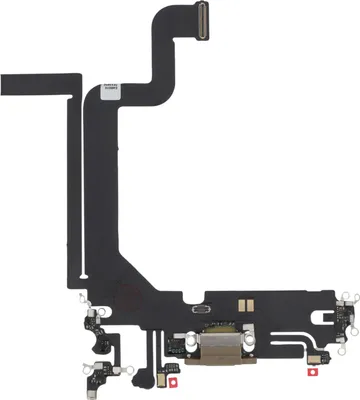 Produktbild von Clappio, Ladeanschluss für iPhone 14 Pro Max, Lightning Anschluss + Mikrofon, Gold