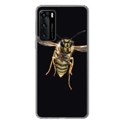 Produktbild von MuchoWow® Handyhülle Schutzhülle Hülle für Huawei P40 Wespe - Insekten - Porträt Silikon Softcase Handy Hülle