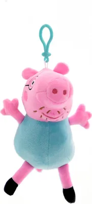 Image de Peppa Wutz Pendentif en peluche (14cm) Porte-clés enfants Papa Wutz