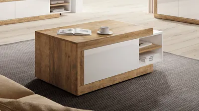 Obrázok produktu pre Konferenčný stolík KASPAR - dub samdal / biely