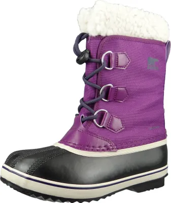 A single purple boot on a white background.