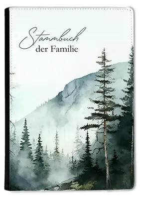 Produktbild von Familienstammbuch, Stammbuch A5 Wald Watercolor Stammbuch der Familie, für Hochzeit