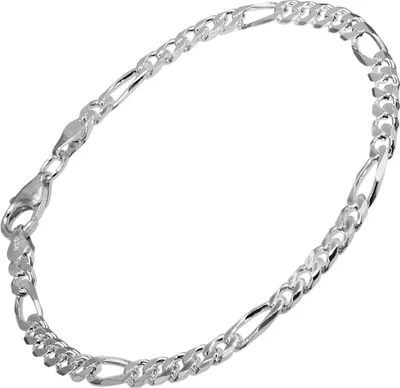 trendor 41994 Figaro-Armband Silber 925 Herrenarmband Breite 4,3 mm 1