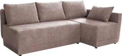Produktbild von MIRJAN24 Ecksofa Nestor Cord, L-From Polsterecke mit Schlaffunktion und Bettkasten, Wohnzimmer (Farbe: Poso 145, Seite: Rechts)