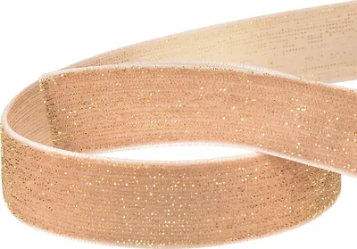 Produktbild von Samtband Glitter Rosa Gold Dekoband Schleife 20mm 10m für Weihnachten und Hochzeit