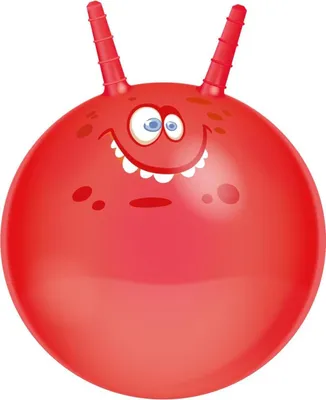Produktbild von Hüpfball mit Hörnern 45cm rot