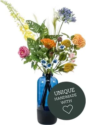Produktbild von Emerald Künstlicher XL Blumenstrauß - Una, Handgebunden, für drinnen, Kunstblume, wie echt, Allergiker geeignet, pflanzliche Dekoration Praxis, Office & Wohnzimmer