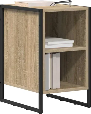 Zdjęcie produktu dla vidaXL Stolik nocny Sonoma 39,5 x 30 x 50 cm materiał drewnopochodny