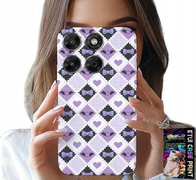 Zdjęcie produktu dla Etui Do Motorola Edge 70 - Modne Serca Kokardki Kokarda + Folia