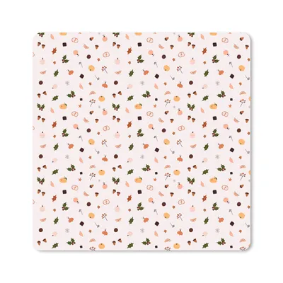 Produktbild von MuchoWow® Mauspad Mousepad Winter - Schablonen - Weiß 20x20 cm - Mousepads - Maus Mat - Pad - Mausunterlage - Desk Mat - Bureauartikeln
