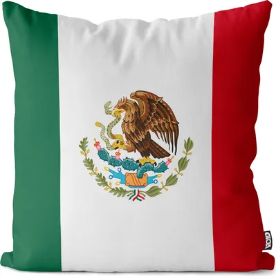 Produktbild von VOID Mexiko Mexico Polyester Kissenbezug Flagge Fahne Fan-Kissen Kissenhülle Outdoor Indoor Bunt