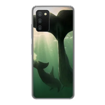 Produktbild von MuchoWow® Handyhülle Schutzhülle Hülle für Samsung Galaxy A03s Delfin - Wasser - Blau Silikon Softcase Handy Hülle - Schutz